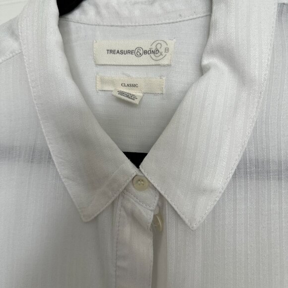 Treasure & Bond Classic Lightweight Button Down Blouse - Picture 3 of 4